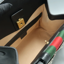 Load image into Gallery viewer, GUCCI Totem Leather Satchel Bag Black