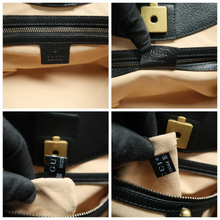 Load image into Gallery viewer, GUCCI Totem Leather Satchel Bag Black