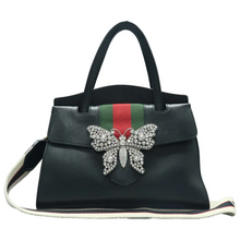 Load image into Gallery viewer, GUCCI Totem Leather Satchel Bag Black