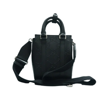 Load image into Gallery viewer, GUCCI Leather Satchel Bag Black