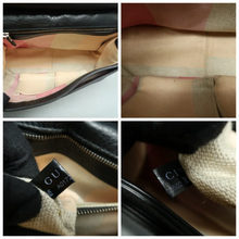 Load image into Gallery viewer, GUCCI Leather Shoulder Bag Black
