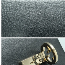 Load image into Gallery viewer, Gucci Interlocking Leather Shoulder Bag Black