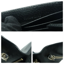 Load image into Gallery viewer, GUCCI Interlocking Leather Shoulder Bag Black