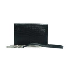 Load image into Gallery viewer, Yves Saint Laurent Leather Tassel Shoulder Bag Black