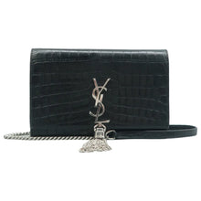 Load image into Gallery viewer, Yves Saint Laurent Kate monogram Tassel Leather Shoulder Bag Black