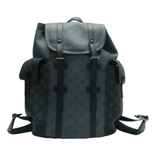 Load image into Gallery viewer, Louis Vuitton Christopher Damier Graphite Canvas Backpack Bag Black