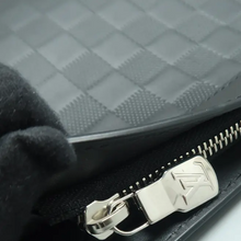 Load image into Gallery viewer, Louis Vuitton Standing Pouch Damier Infini Leather Clutch Bag Black