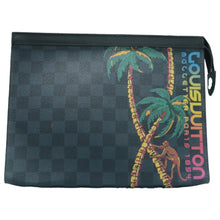 Load image into Gallery viewer, Louis Vuitton Damier Graphite Canvas Clutch Bag Black
