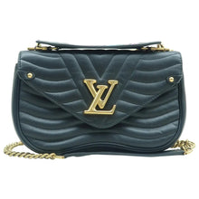 Load image into Gallery viewer, LOUIS VUITTON New Wave Leather Shoulder Bag Black