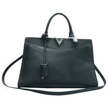 Load image into Gallery viewer, Louis Vuitton Very Tote Monogram Leather Satchel Bag Black