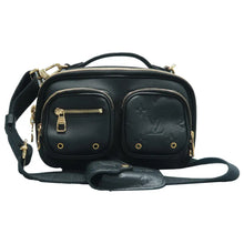 Load image into Gallery viewer, Louis Vuitton Utility Leather Satchel Bag Black