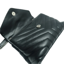 Load image into Gallery viewer, YVES SAINT LAURENT Loulou Leather Shoulder Bag Black