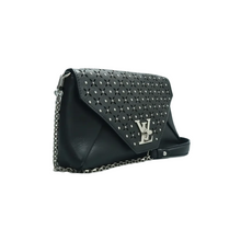 Load image into Gallery viewer, Louis Vuitton Love Note Leather Shoulder Bag Black