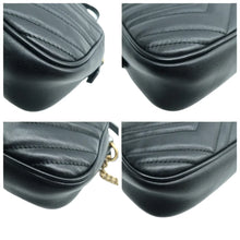 Load image into Gallery viewer, GUCCI Marmont Leather Shoulder Bag Black