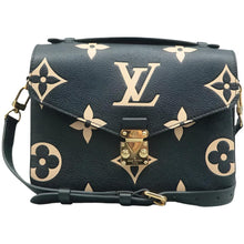 Load image into Gallery viewer, LOUIS VUITTON Metis Monogram Leather Satchel Bag Black