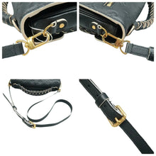Load image into Gallery viewer, LOUIS VUITTON Metis Monogram Leather Satchel Bag Black