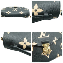 Load image into Gallery viewer, LOUIS VUITTON Metis Monogram Leather Satchel Bag Black
