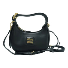 Load image into Gallery viewer, MIUMIU Leather Satchel Bag Black