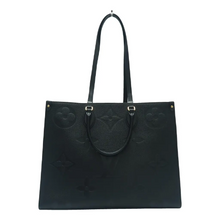Load image into Gallery viewer, Louis Vuitton Onthego Monogram Leather Satchel Bag Black