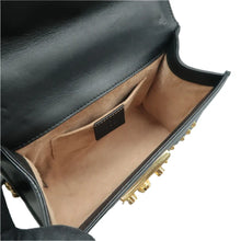 Load image into Gallery viewer, Gucci Small Padlock Calfskin Studded Shoulder Bag Black
