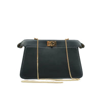 Load image into Gallery viewer, Fendi Peekaboo Leather Shoulder Bag Black
