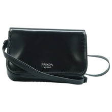 Load image into Gallery viewer, Prada Leather Crossbody Bag Black