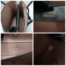 Load image into Gallery viewer, Prada Double Saffiano Leather Satchel Bag Black