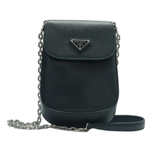 Load image into Gallery viewer, PRADA Leather Shoulder Bag Black