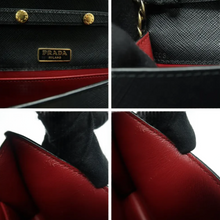 Load image into Gallery viewer, PRADA Saffiano Lux Leather Shoulder Bag Black