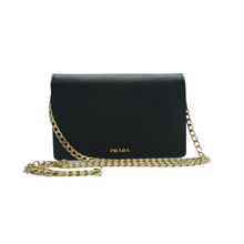 Load image into Gallery viewer, PRADA Saffiano Lux Leather Shoulder Bag Black