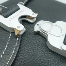 Load image into Gallery viewer, Christian Dior Saddle Leather Shoulder Bag Black