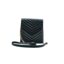 Load image into Gallery viewer, YVES SAINT LAURENT Double Flap Quited Leather Crossbody Black