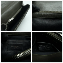 Load image into Gallery viewer, Yves Saint Laurent College Leather Satchel Bag Black