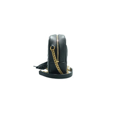 Load image into Gallery viewer, Yves Saint Laurent Lou Mini Chevron Leather Camera Crossbody Bag Black