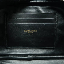 Load image into Gallery viewer, Yves Saint Laurent Lou Mini Chevron Leather Camera Crossbody Bag Black