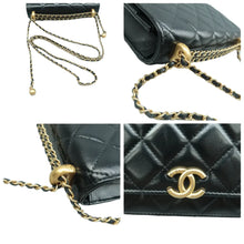 Load image into Gallery viewer, CHANEL Wallet on Chain WOC Leather Crossbody Bag Black