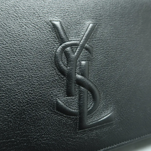 Load image into Gallery viewer, Yves Saint Laurent Leather Clutch Bag Black