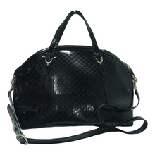Load image into Gallery viewer, GUCCI Leather Satchel Bag Black