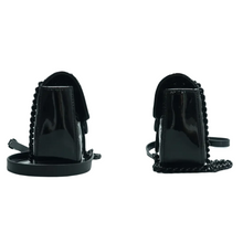 Load image into Gallery viewer, GUCCI GG Marmont Patent Leather Shoulder Bag Black