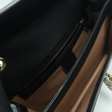 Load image into Gallery viewer, Gucci Interlocking Leather Shoulder Bag Black