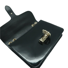 Load image into Gallery viewer, Gucci Interlocking Leather Shoulder Bag Black