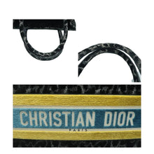Load image into Gallery viewer, Christian Dior Book Velvet Embroidered Medium Leopard Tote Bag Multicolour