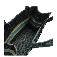 Load image into Gallery viewer, Christian Dior Book Velvet Embroidered Medium Leopard Tote Bag Multicolour