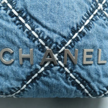 Load image into Gallery viewer, CHANEL 22 Fabric Satchel Bag Blue