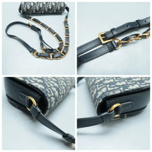 Load image into Gallery viewer, Christian DIOR CD Signature Fabric Shoulder Bag Blue
