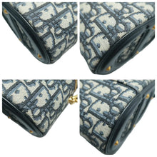Load image into Gallery viewer, Christian Dior Fabric Satchel Bag Blue