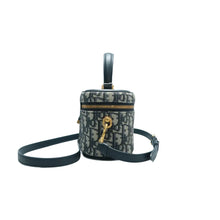 Load image into Gallery viewer, Christian Dior Fabric Satchel Bag Blue