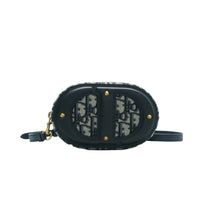 Load image into Gallery viewer, Christian Dior Fabric Satchel Bag Blue