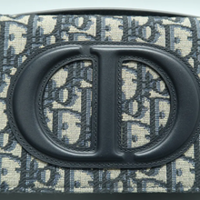Load image into Gallery viewer, Christian Dior Signature Fabric Satchel Bag Blue