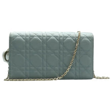 Load image into Gallery viewer, Christian Dior Lady Dior Cannage Lambskin Chain Shoulder Bag Cloud Blue